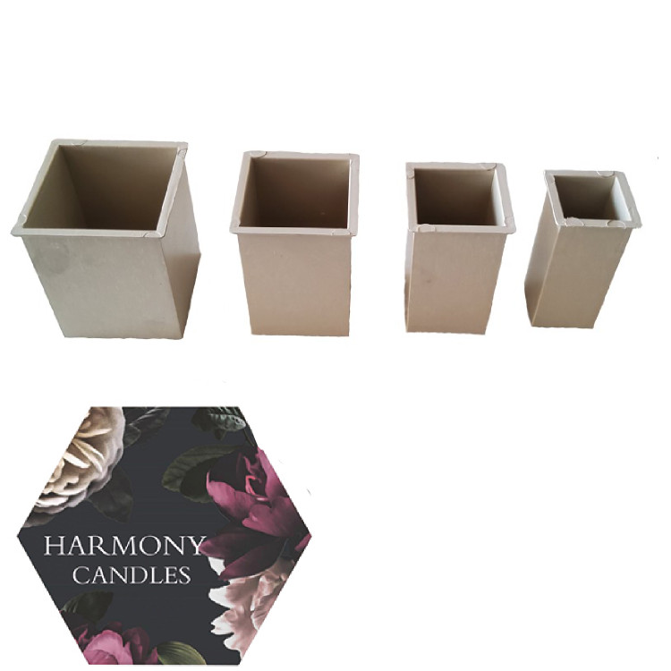 ست قالب شمع ۴ عددی مدل مکعبی ۸ سانت