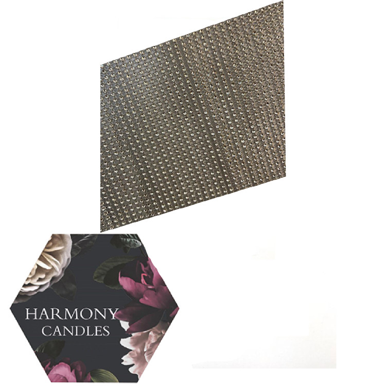 نوار نگین پهن سواروسکی نقره ای