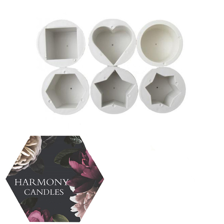 ست قالب شمع ۶ عددی