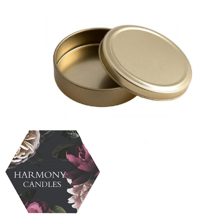 قوطی فلزی طلایی سایز نه