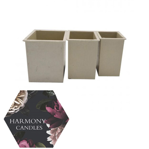 ست قالب شمع مکعبی۳ عددی ۱۵ سانت